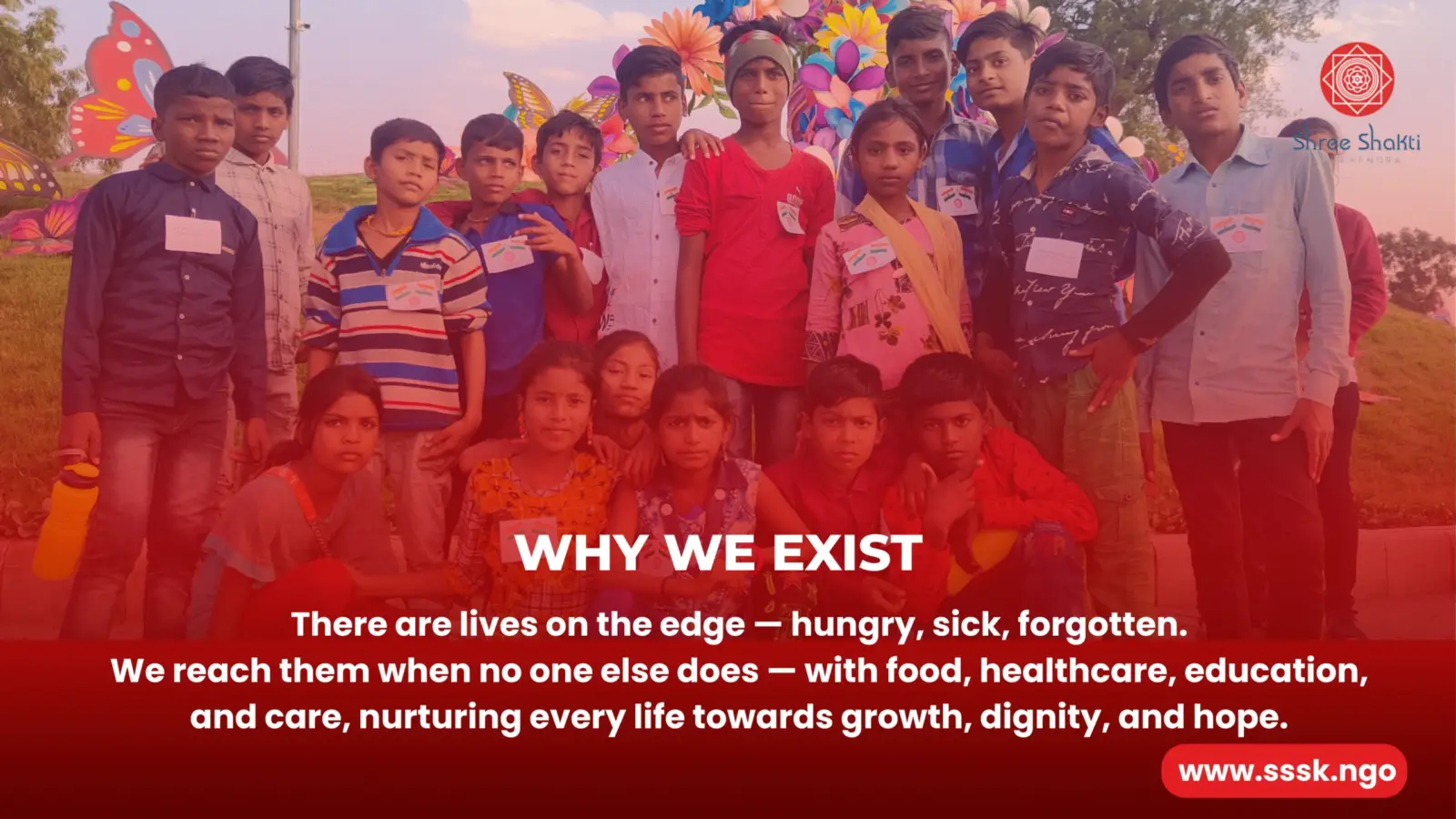 Shree Shakti Seva Kendra (SSSK) supporting child welfare, education, healthcare, nutrition, and community development for underprivileged children and tribal communities in Gujarat.