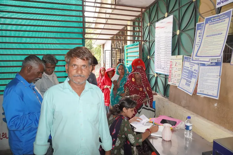 SSSK Raincoat Distribution Drive Pancha Village - group of beneficiaries